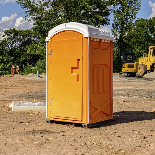 how often are the portable toilets cleaned and serviced during a rental period in Conway